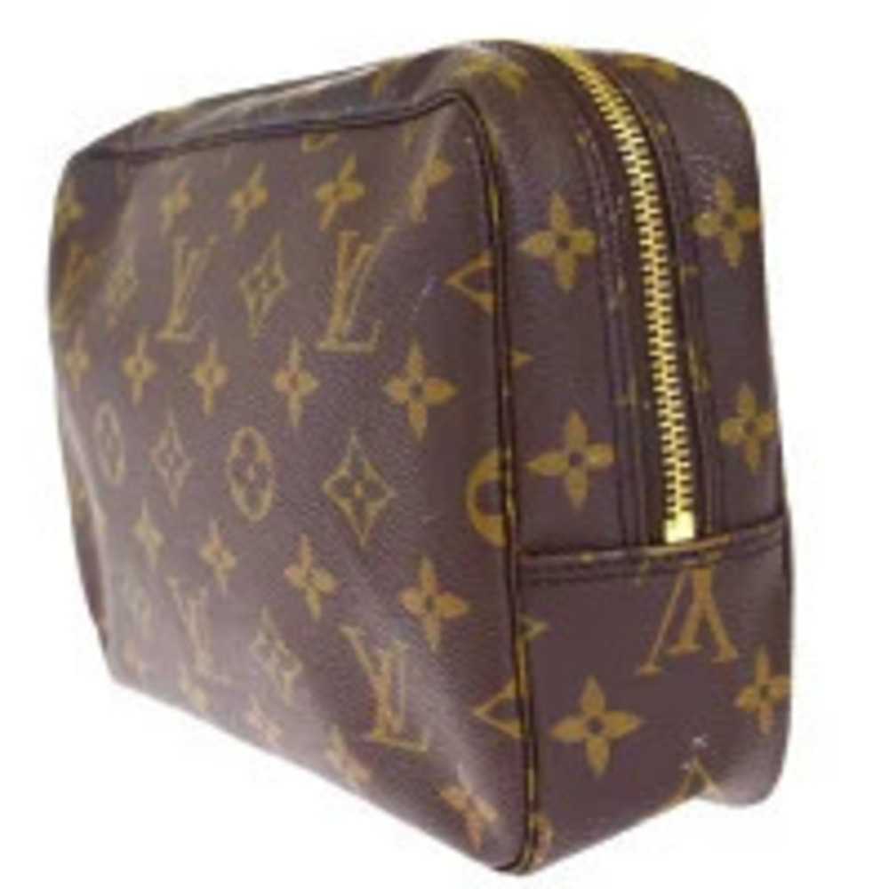 Louis Vuitton Shoulder Toilette Pouch Monogram Bag Trouse Leather Brown